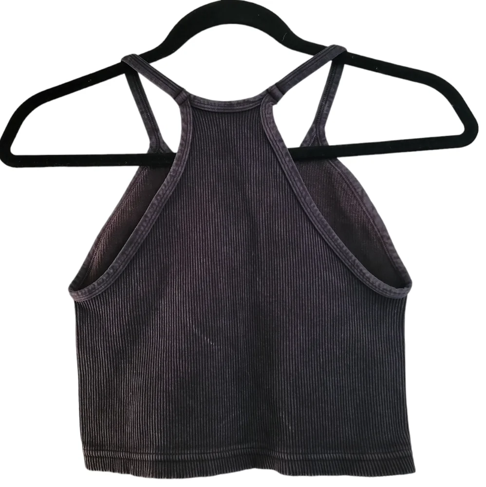 FP Movement by Free People Happiness Runs Crop Tank Washed Black Sz M/L - Picture 3 of 5